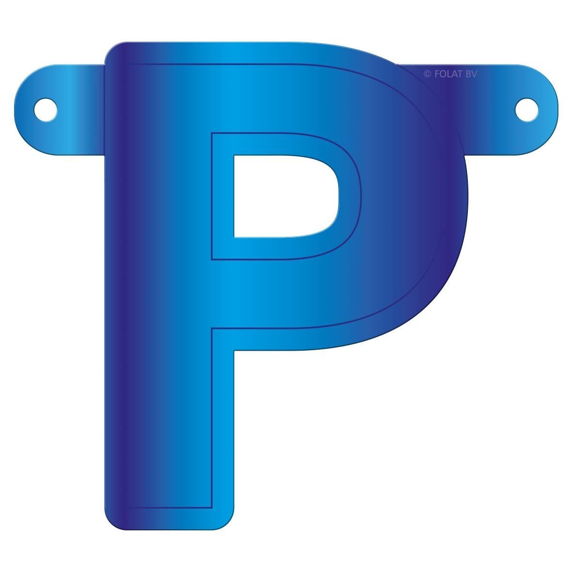 Letter P Banner Blauw