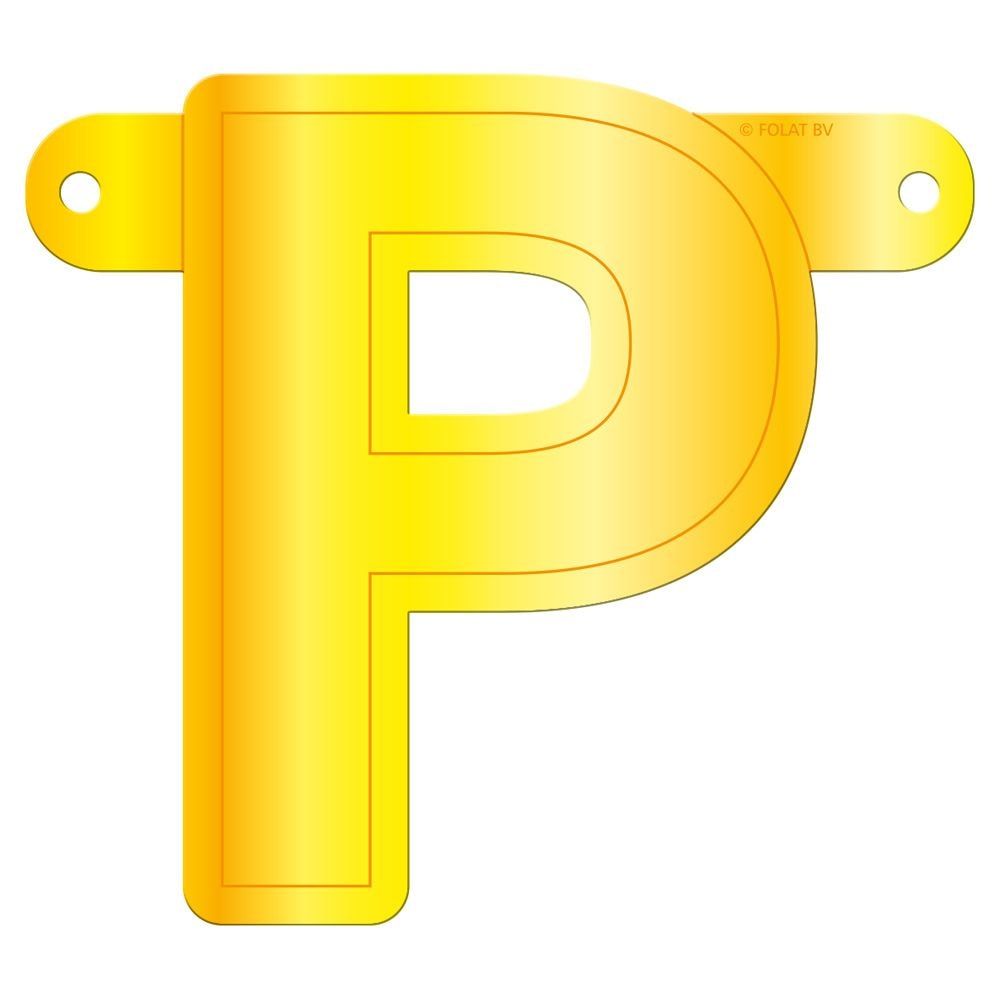 Letter P banner geel