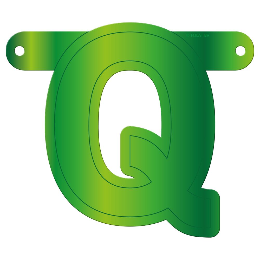 Letter Q Banner Lime Groen