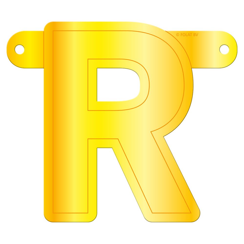 Letter R banner geel