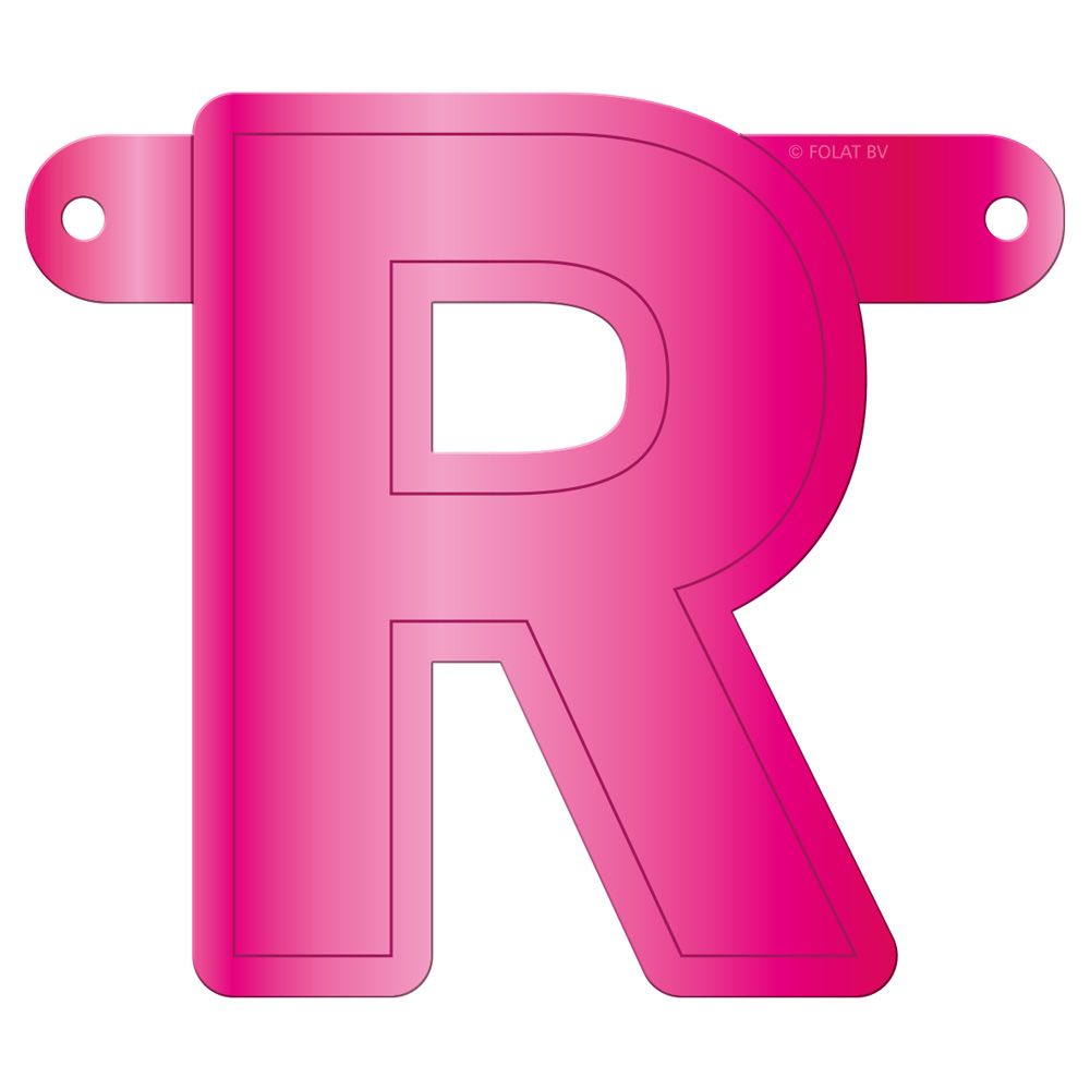 Letter R Banner Magenta