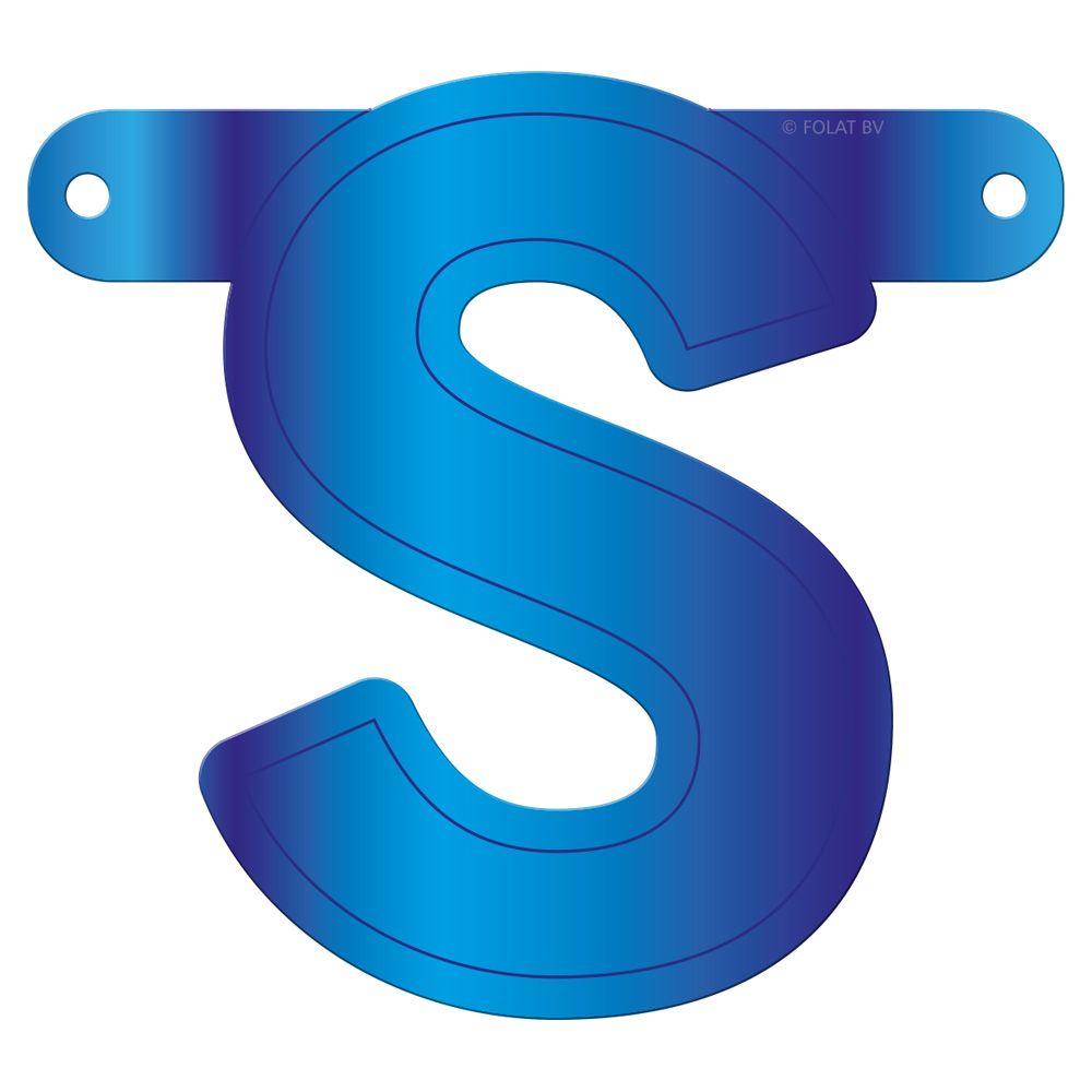 Letter S Banner Blauw