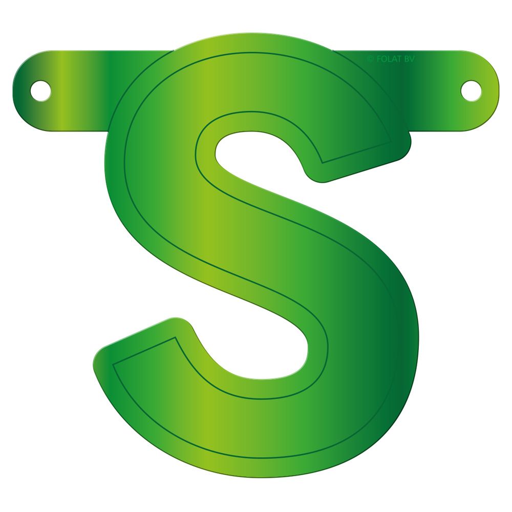 Letter S Banner Lime Groen