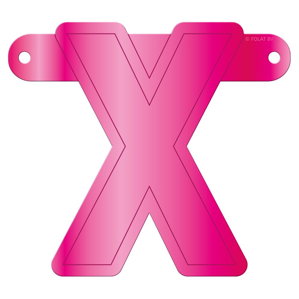 Letter X Banner Magenta