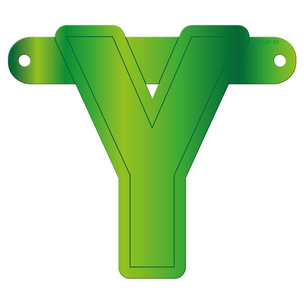 Letter Y Banner Lime Groen