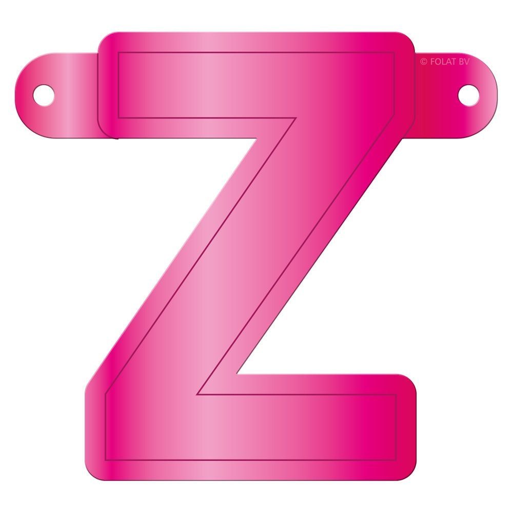Letter Z banner magenta