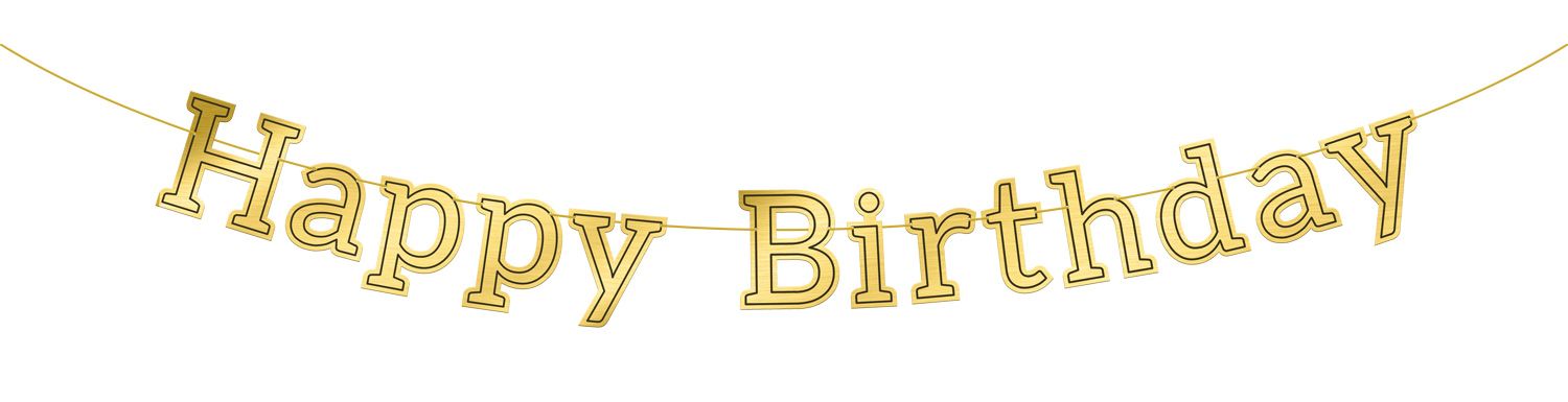 Letterslinger Glossy Black Happy Birthday 3 Meter