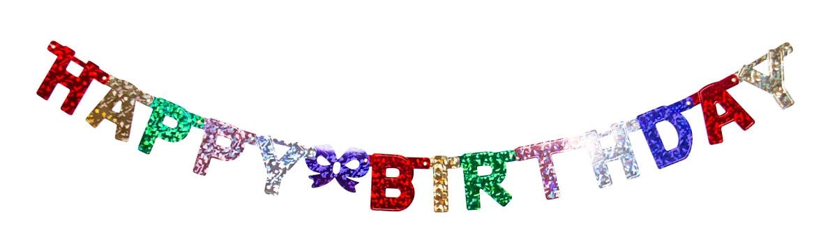 Letterslinger Happy Birthday Holografisch