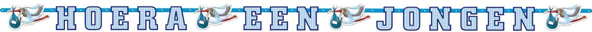 Letterslinger Hoera Een Jongen 270cm