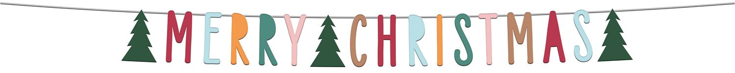 Letterslinger Kerstmis 1,5 Meter