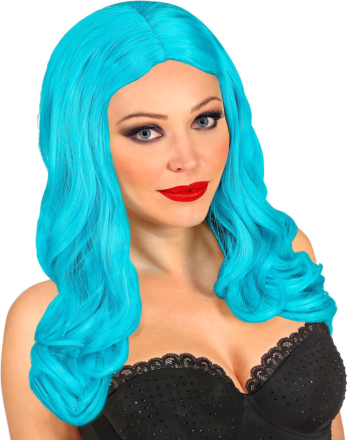 Licht Blauwe Roxy Pruik