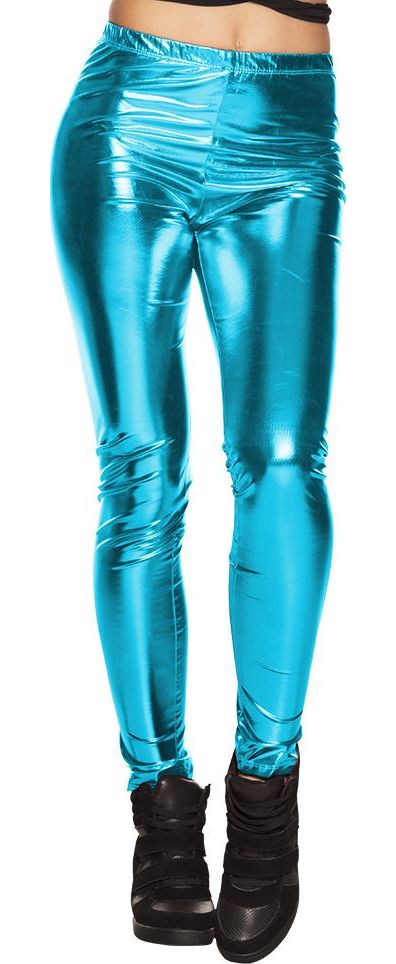 Lichtblauwe Metallic Festival Legging
