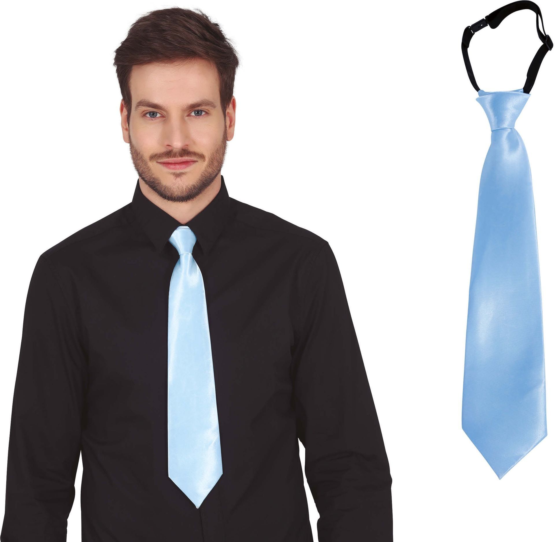 Lichtblauwe Retro Stropdas 45cm