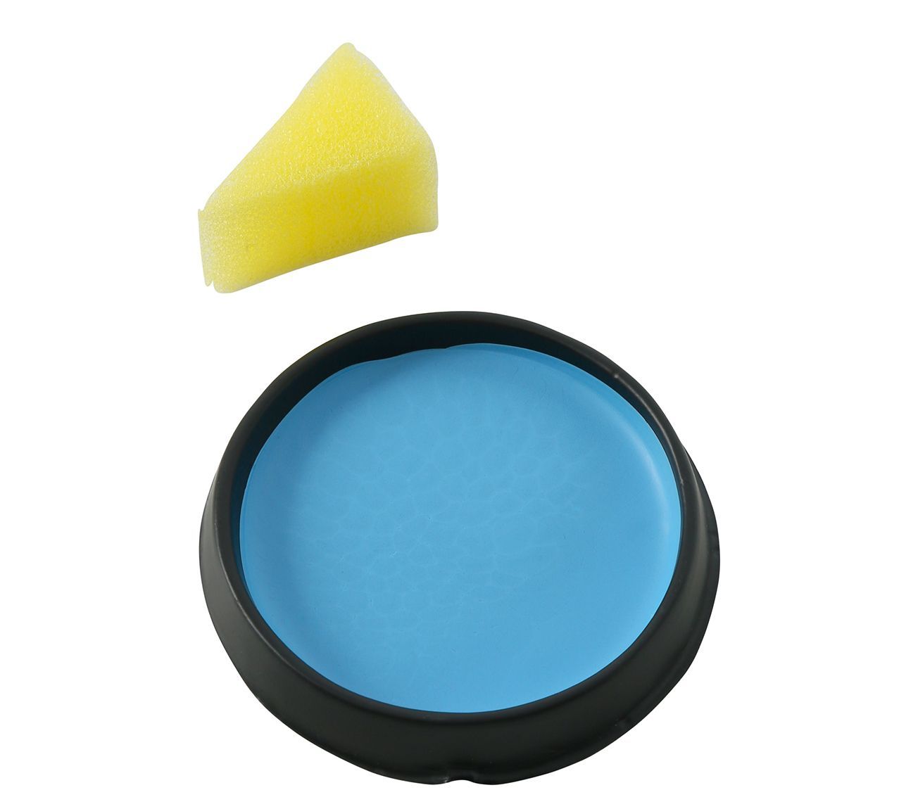 Lichtblauwe schmink met spons