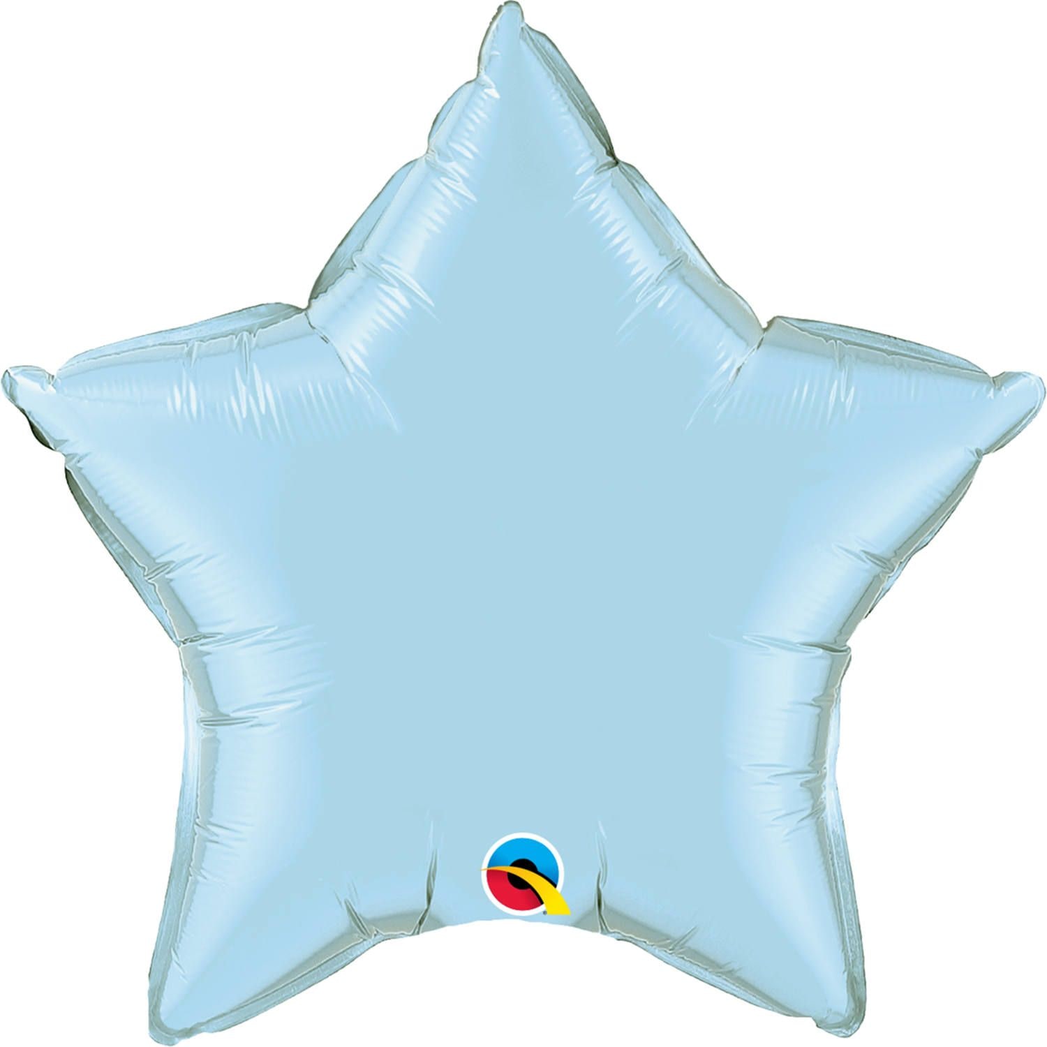 Lichtblauwe ster folieballon baby