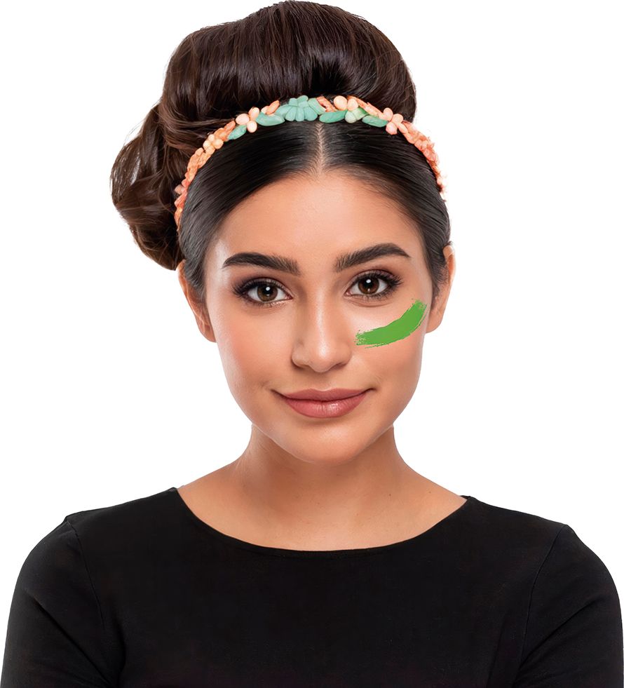 Lichtgroene Creme Schmink