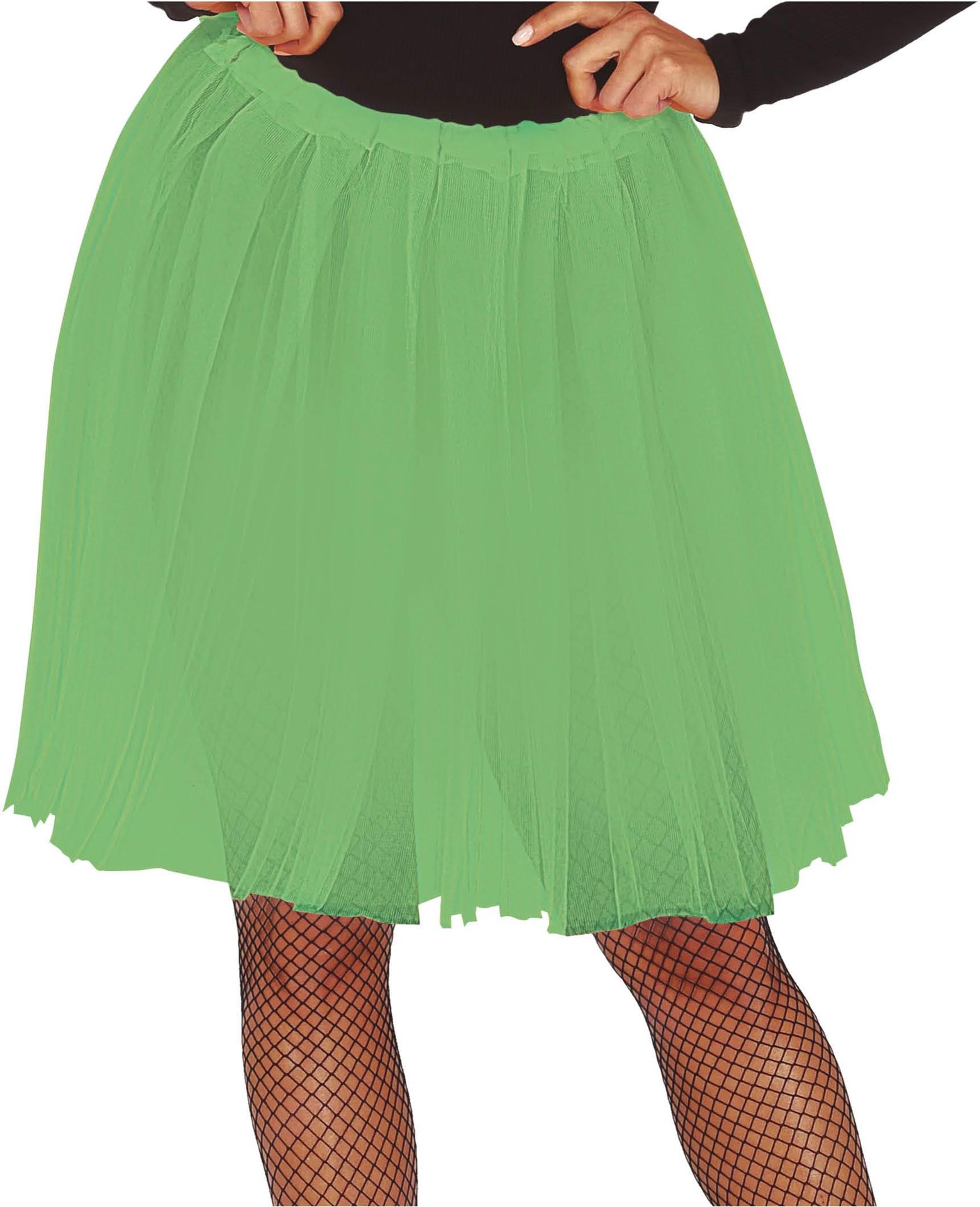 Lichtgroene Lange Tutu Dames 60cm