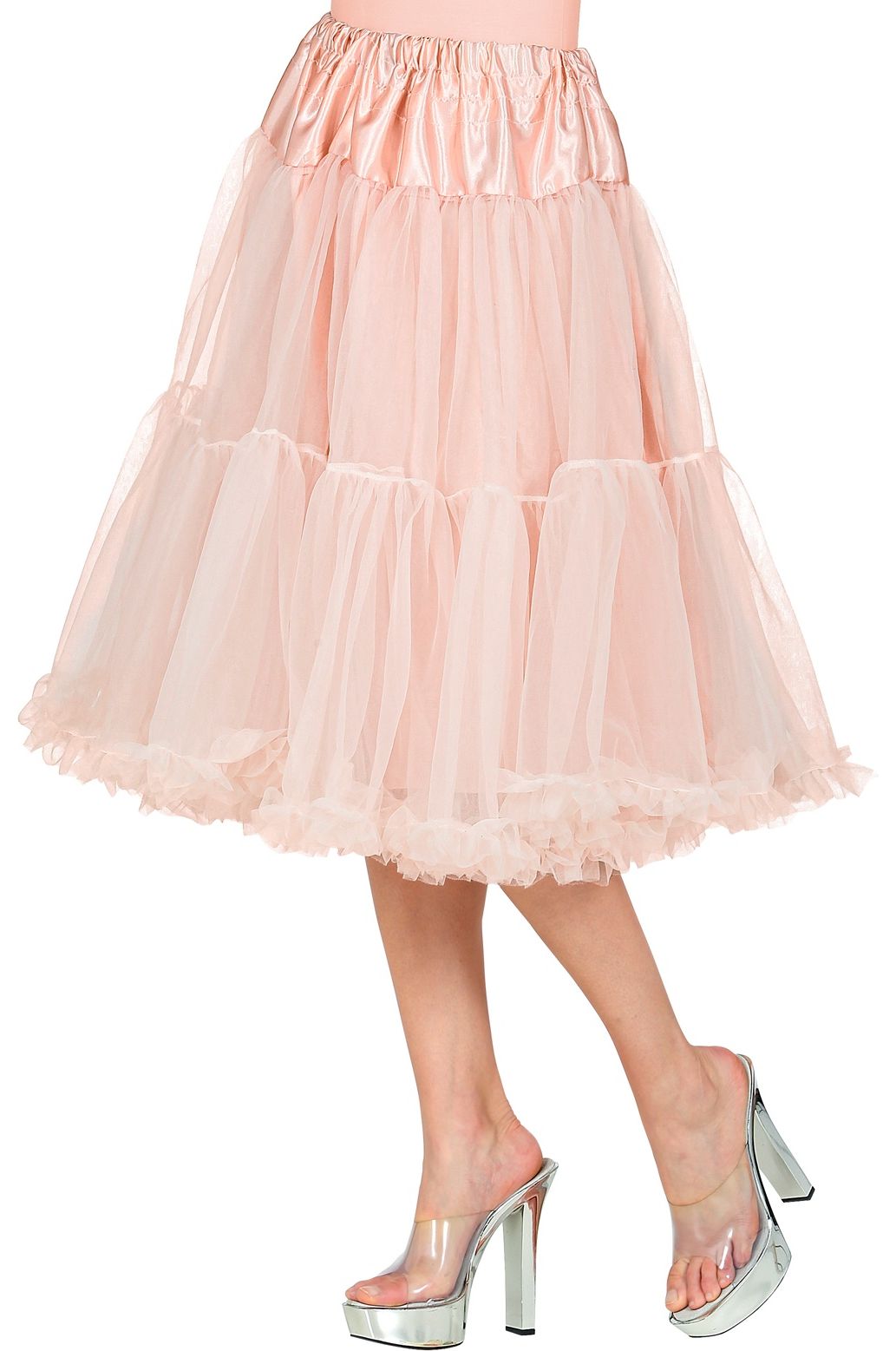 Lichtroze Midi Tule Petticoat