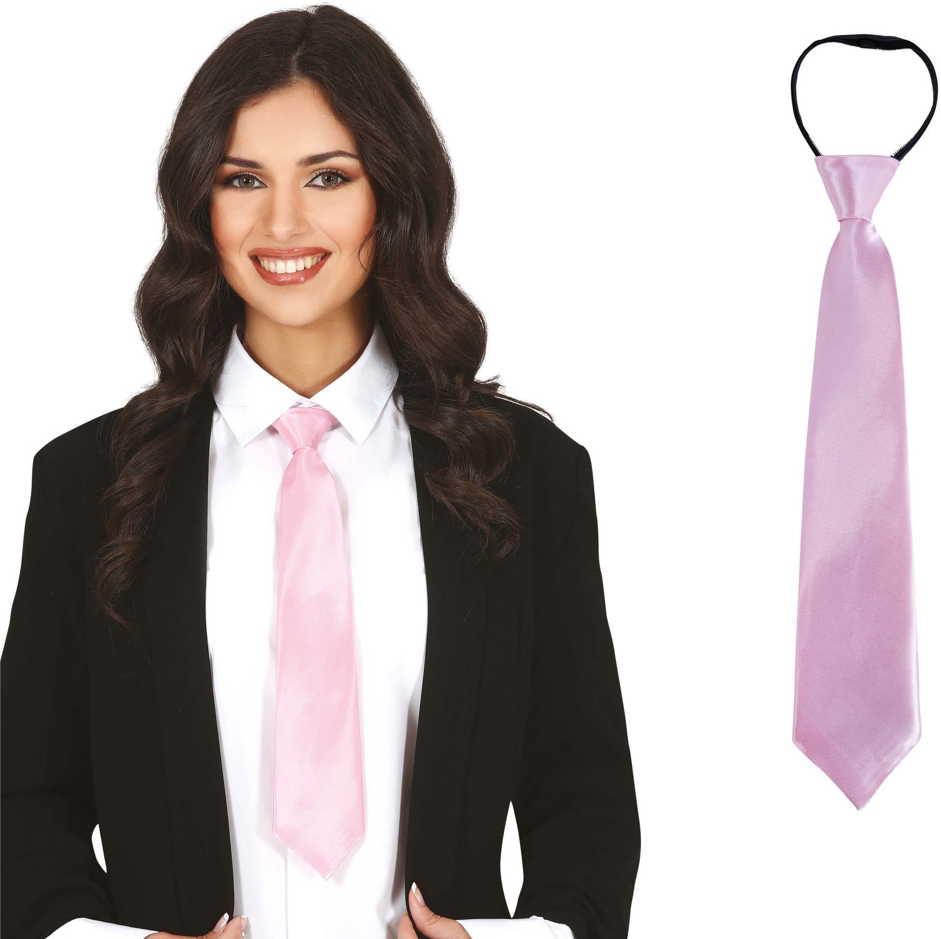 Lichtroze Retro Stropdas 45cm