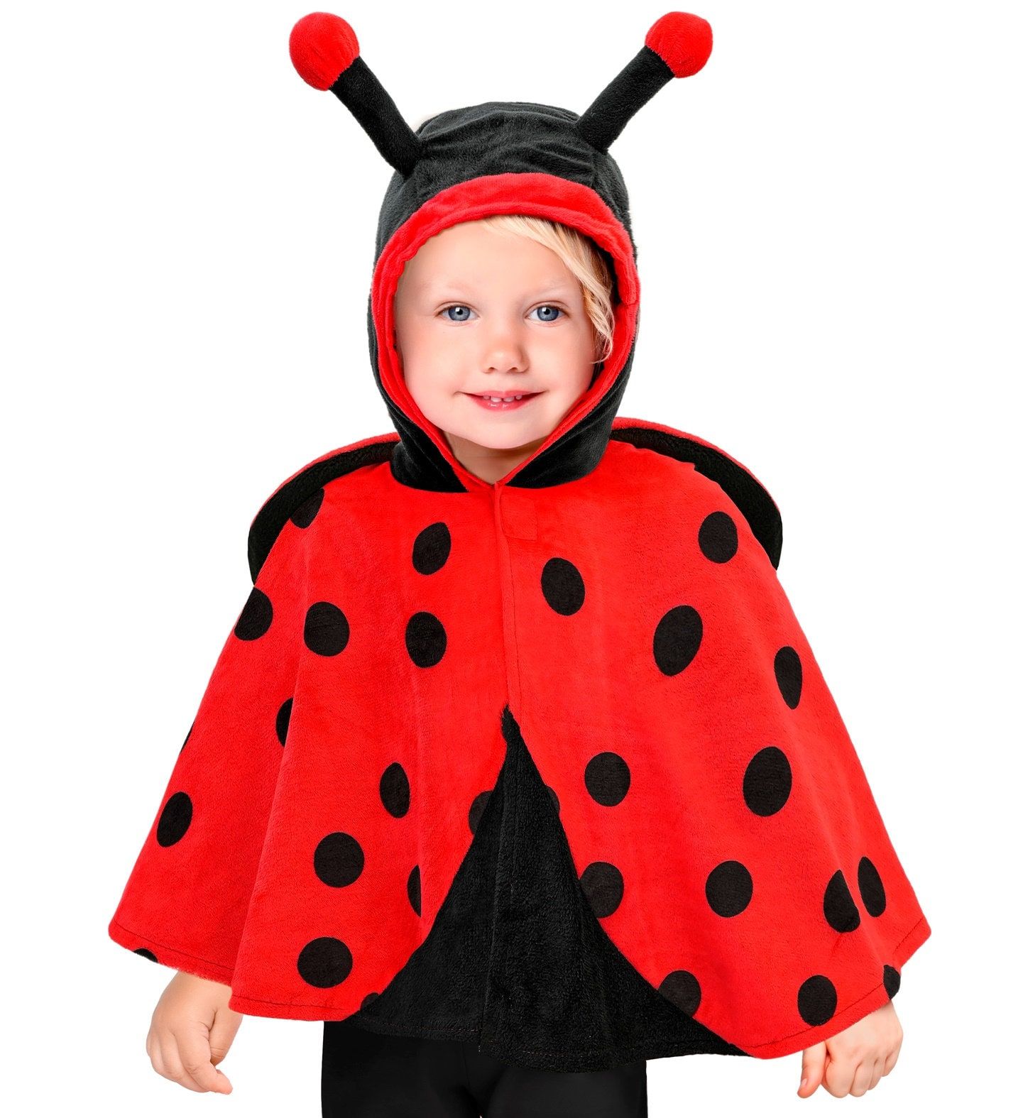 Lieveheersbeestje Poncho Cape met Capuchon Rood Kinderen 98 cm