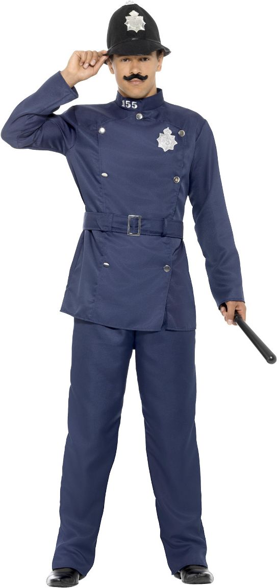 London Bobby Politie Heren Kostuum Blauw