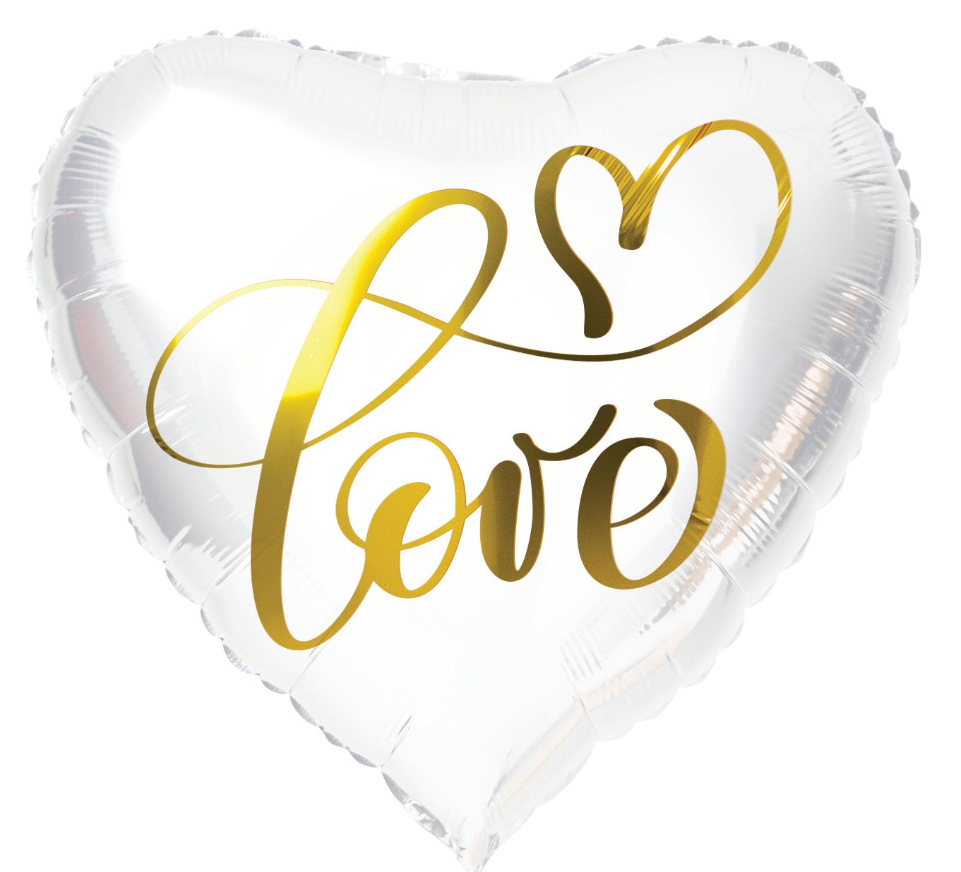 Love Hartvormig Folieballon Wit