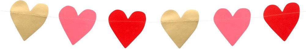 Love valentijn kartonnen hartjes slinger