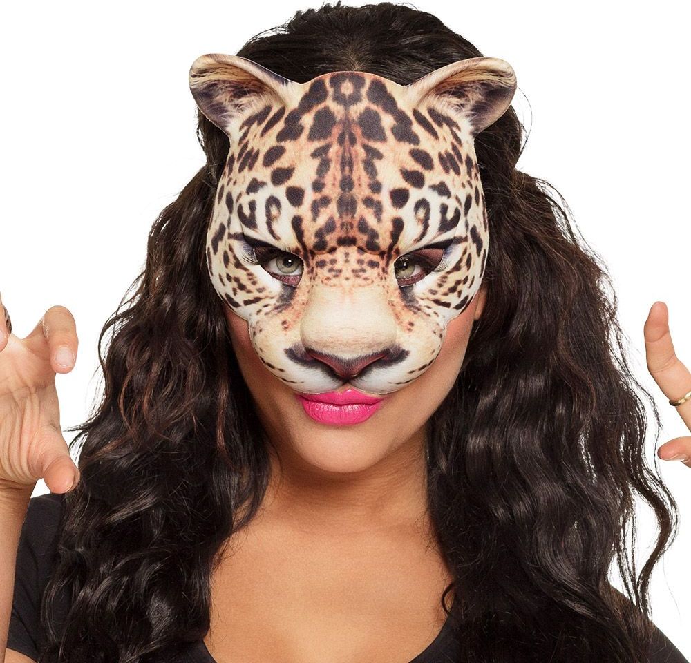 Luipaard Fotorealistisch Half Masker