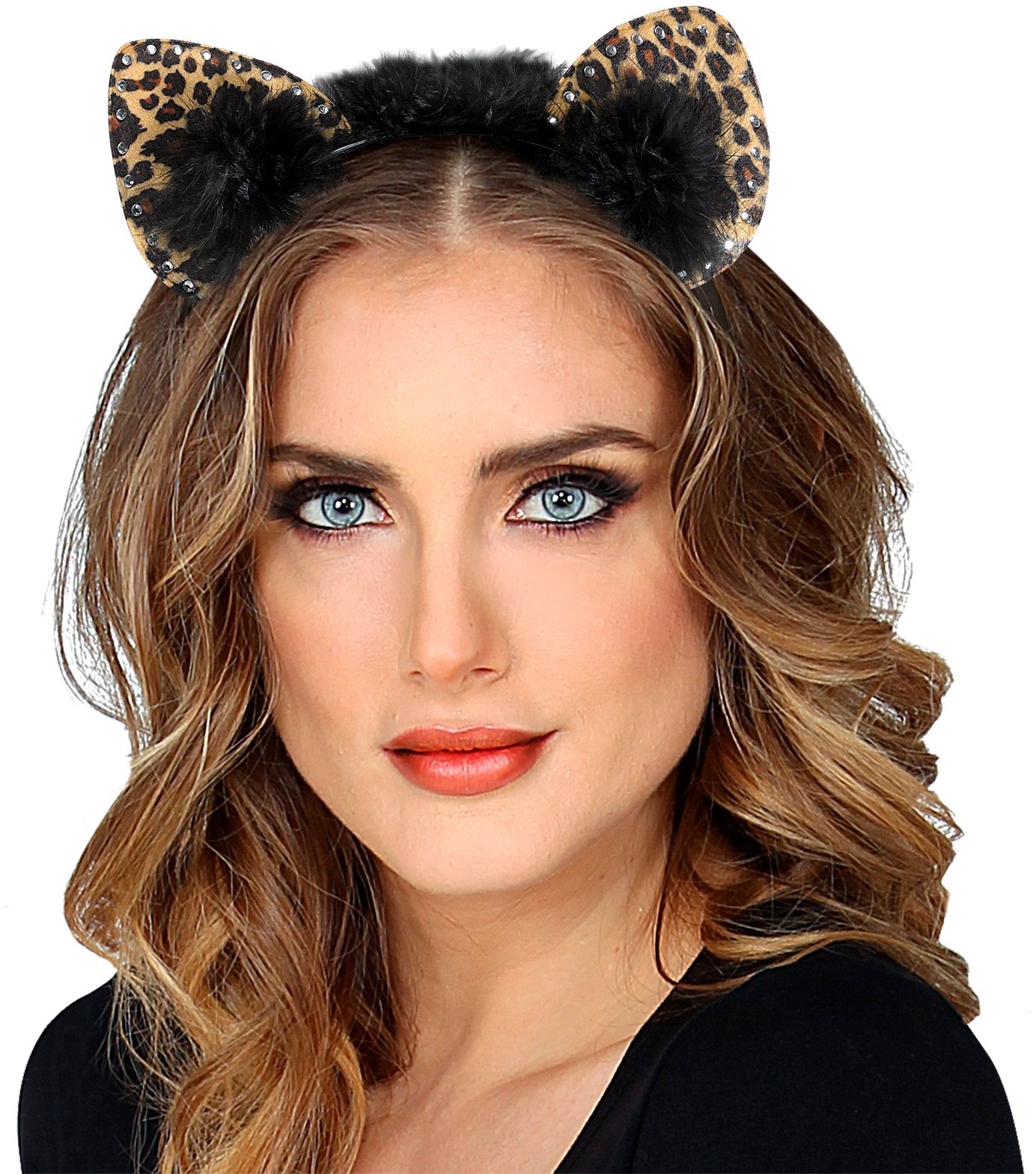 Luipaard Oren met Strass