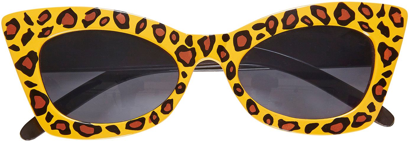 Luipaard Print Rockabilly Bril