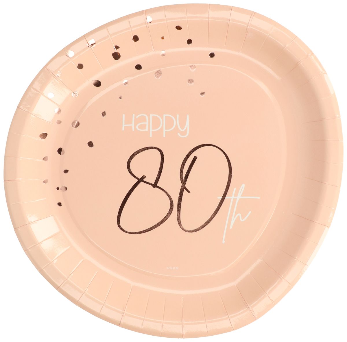 Lush Blush 80 Jaar Bordjes 8 Stuks