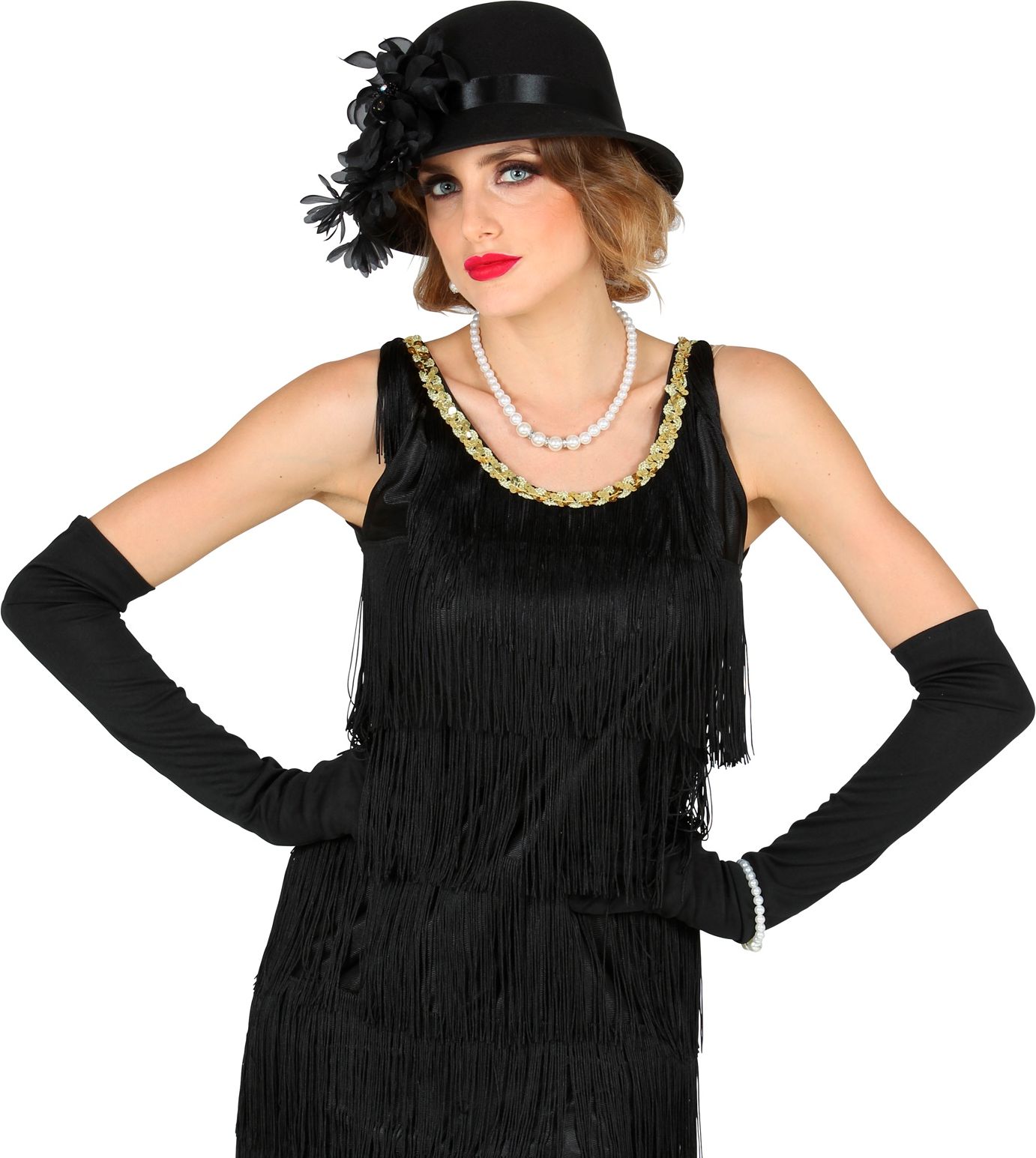 Luxe 20's Parel Juwelenset met Strass