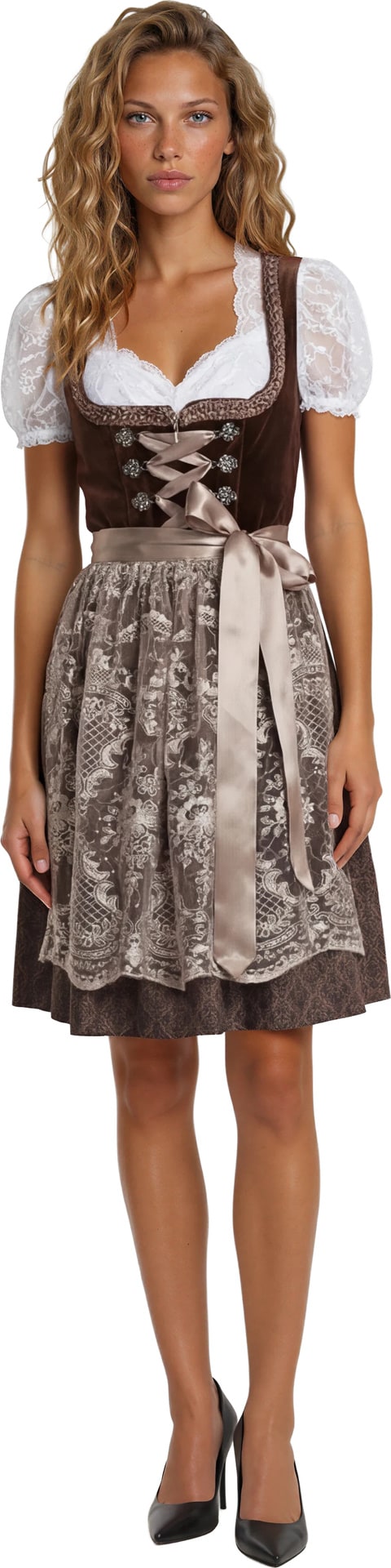 Luxe Bruine Dirndl Dames Oktoberfest