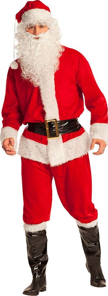 Luxe Complete Kerstman Kostuum met Baard