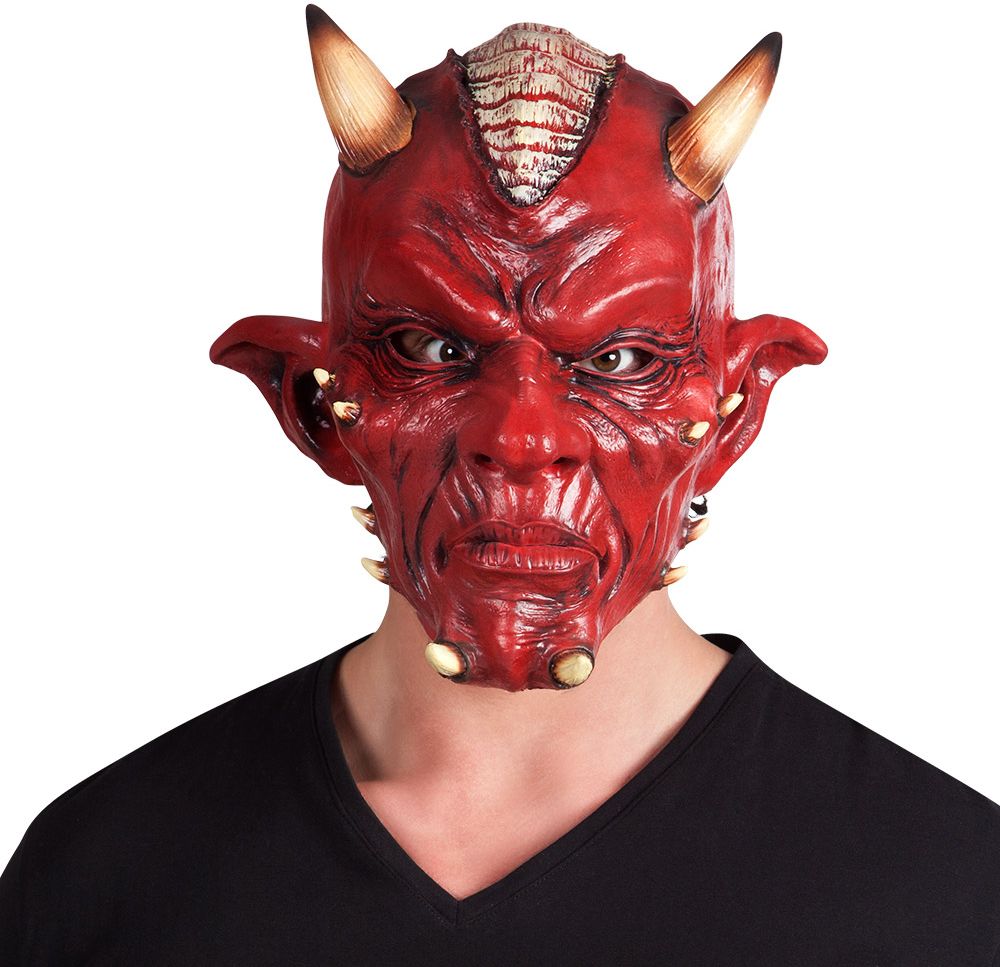 Luxe duivel masker rood