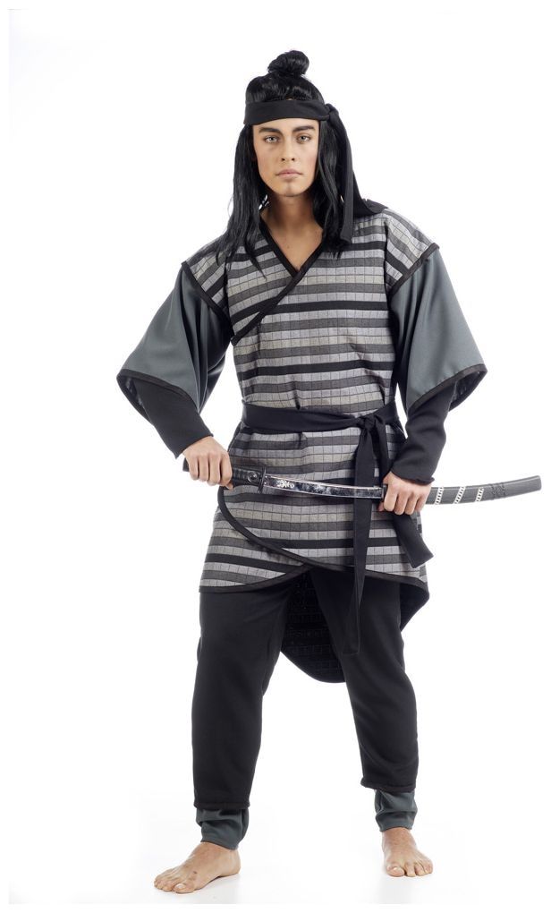 Luxe grijs Samurai kostuum