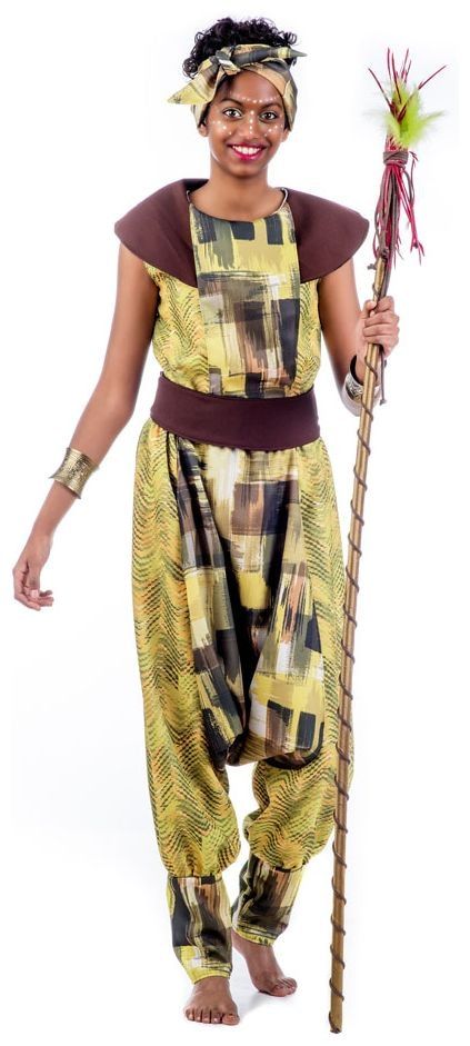 Luxe Groen Afrikaans Kostuum Vrouw