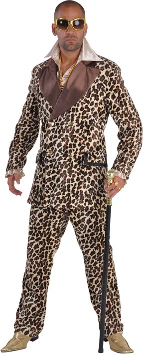 Luxe Pimp Kostuum Tijgerprint Heren