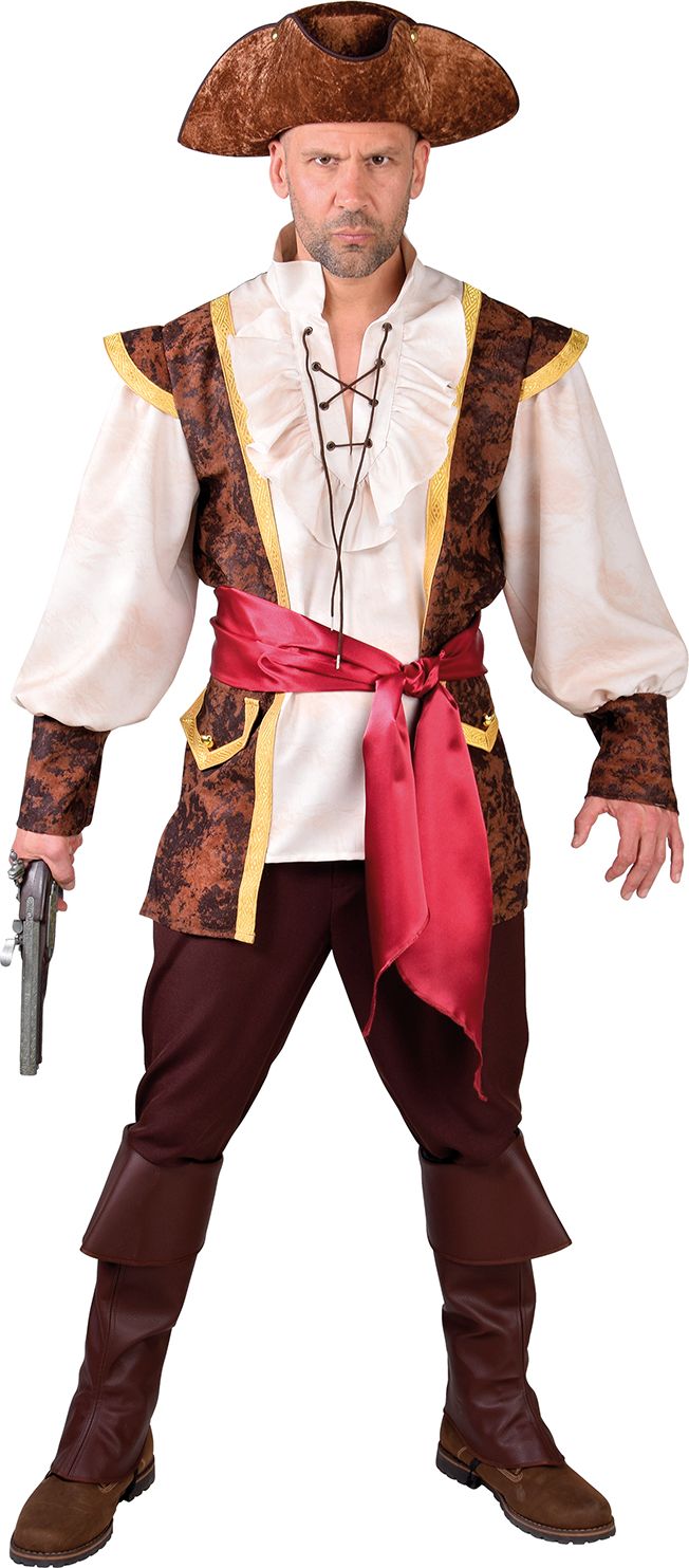Luxe Piraten Kostuum Bruin Mannen