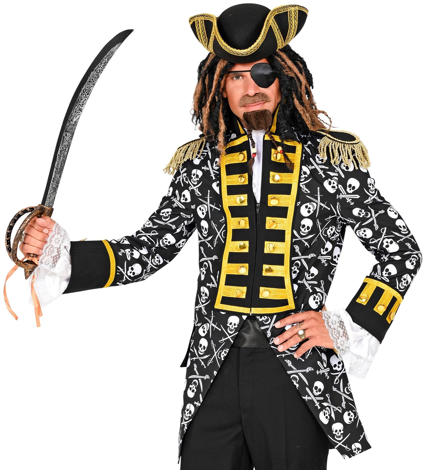 Luxe Skull Piraten Slipjas Heren