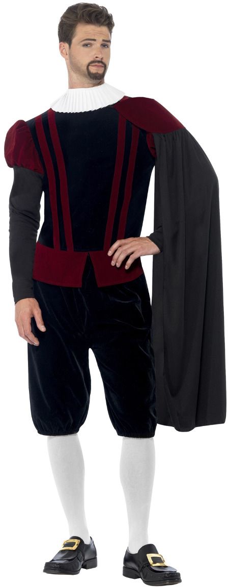 Luxe Tudor Kostuum Zwart