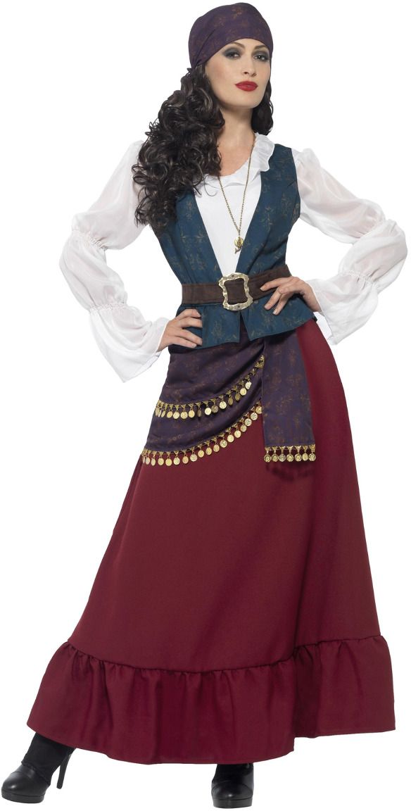 Luxe zeerover piraat dames kostuum