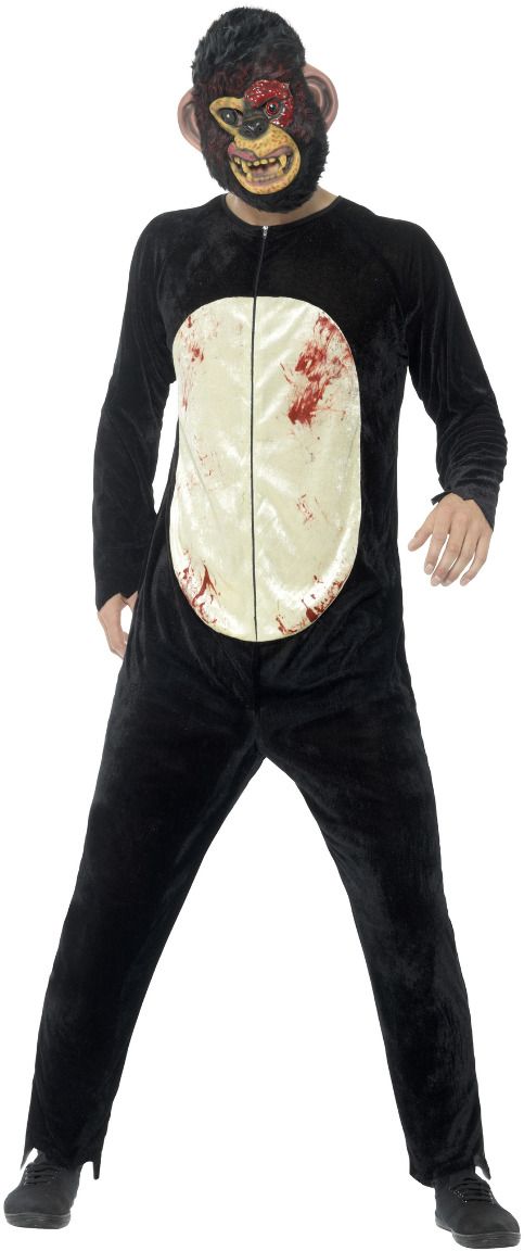 Luxe zombie aap kostuum