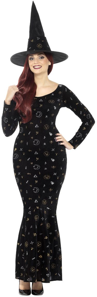 Luxe Zwarte Ouija Heks Outfit