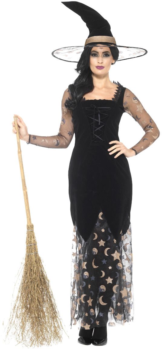 Maan en Sterren Heksen Kostuum