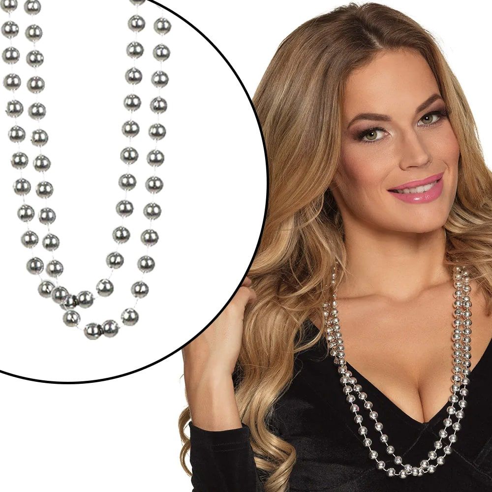 Magali Dubbele Parelketting Zilver