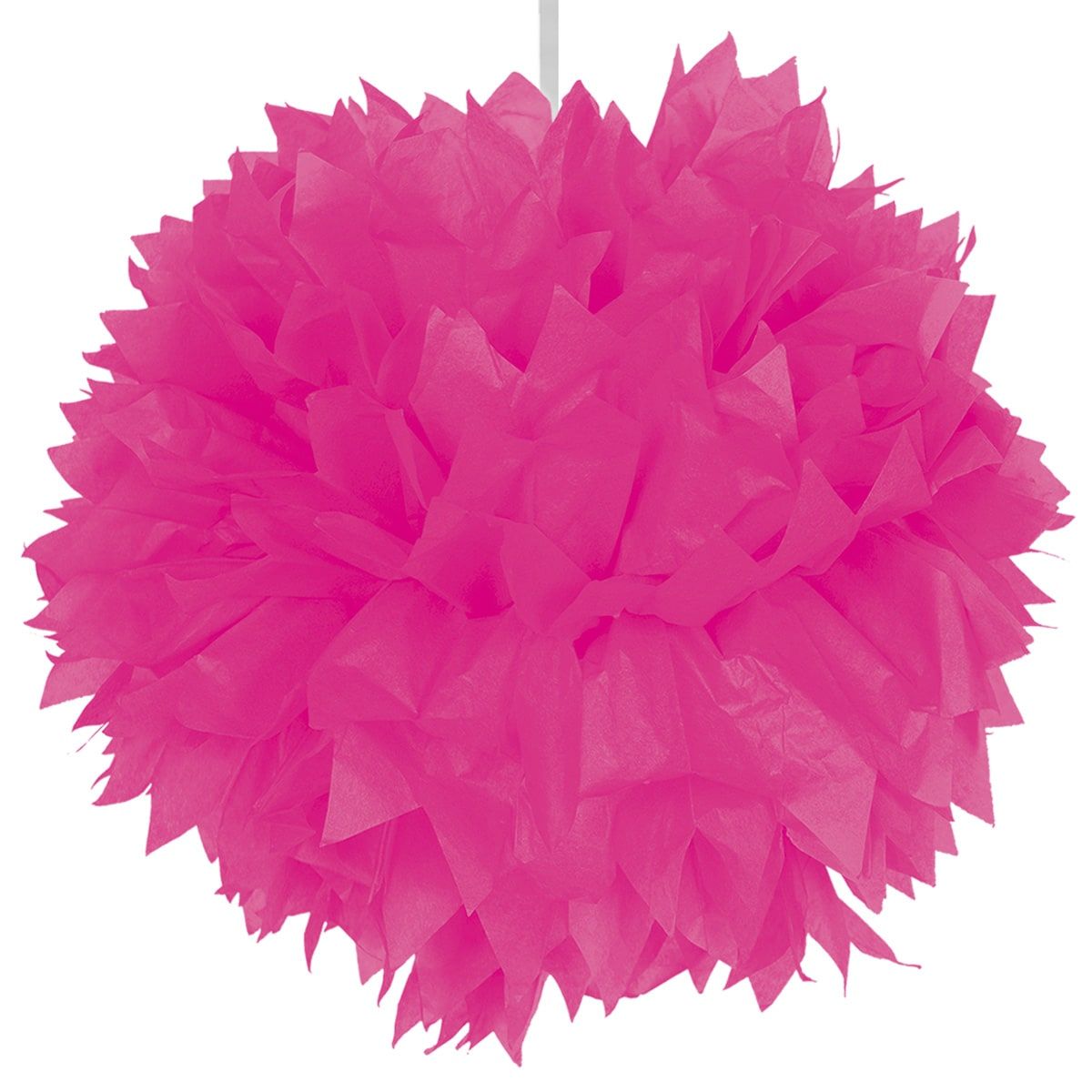 Magenta roze pompom hanger 30cm