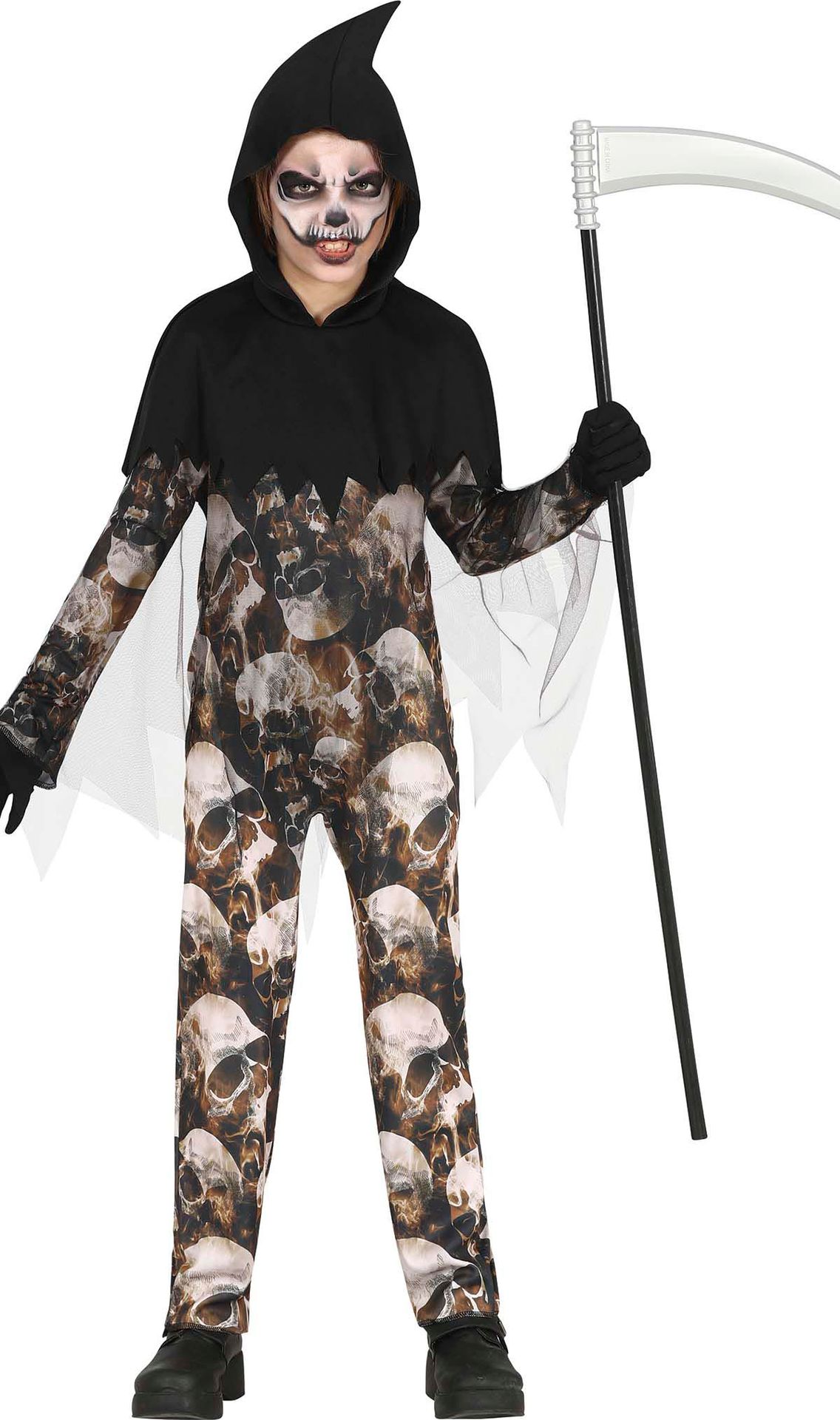 Magere Hein Skelet Kostum Kind