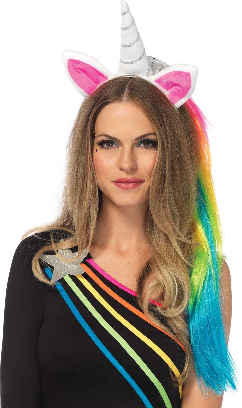 Magische Unicorn Haarband met Regenboog Haar