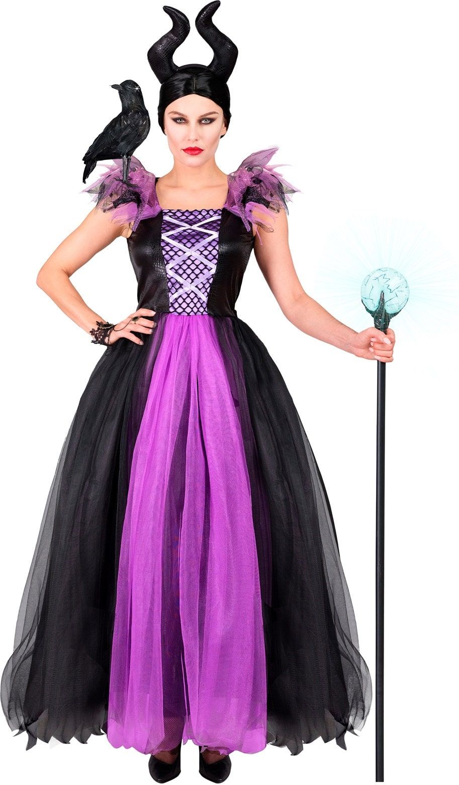 Malefica Heks Kostuum Paars Zwart Vrouwen